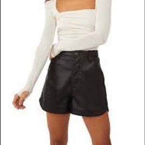 Free People Vegan Leather Short